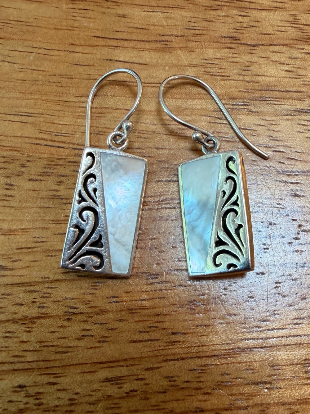 Sterling Silver Mother-of-Pearl Dangle Earrings